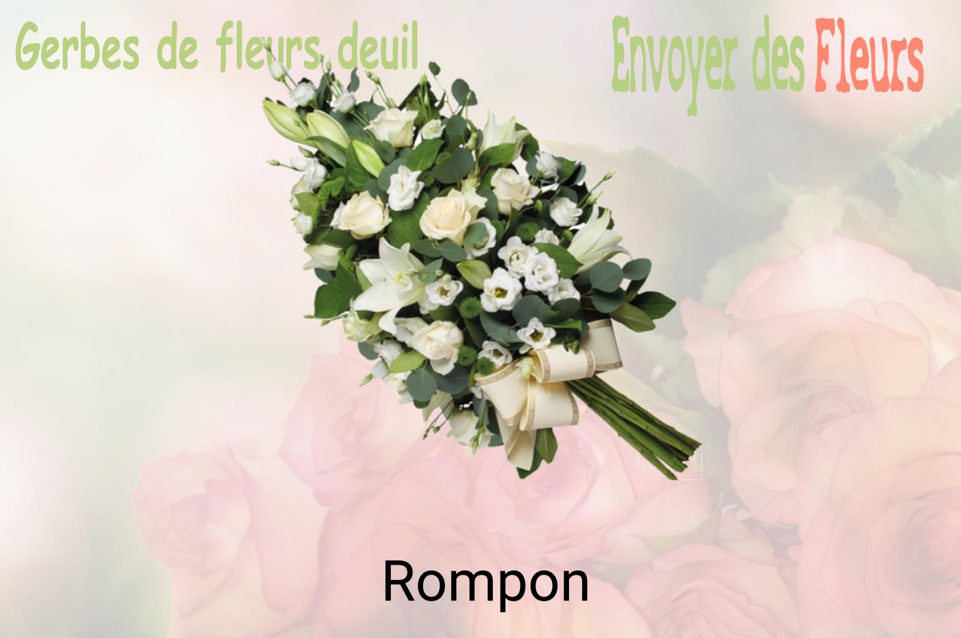 Gerbe de fleurs de deuil livrée à Rompon